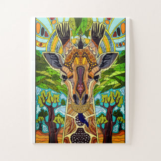 Puzzle African tribal Giraffe