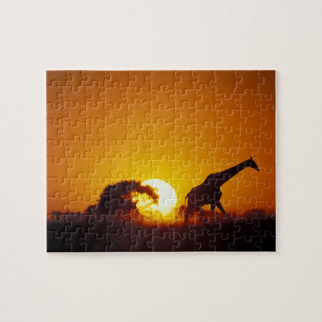 Puzzle Afrique, Botswana, Parc national de Chobe, Girafe  (Horizontal)