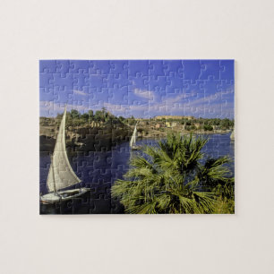 Puzzle Afrique, Égypte, Haute-Égypte, Assouan. Feluques 2