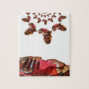 Puzzle Afrique en mouvement : conception de carte kaléido