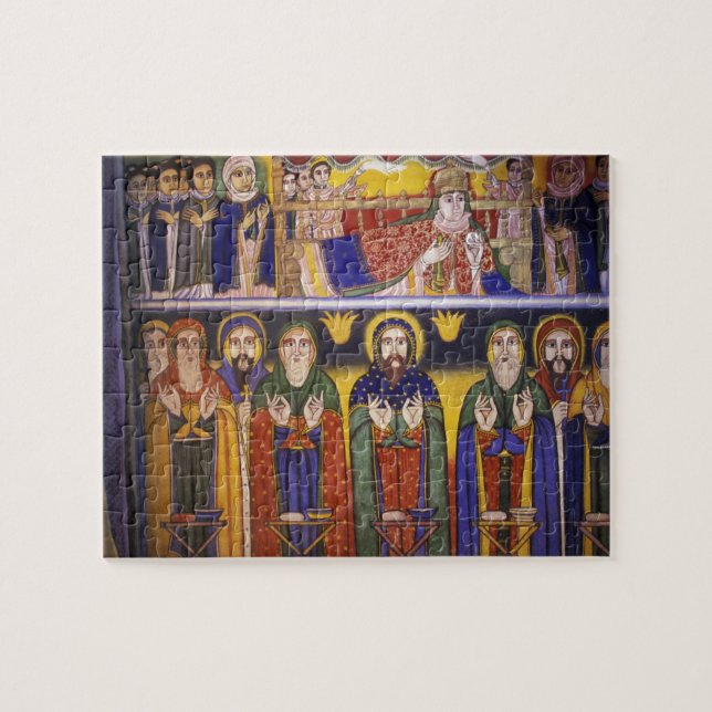 Puzzle Afrique, Éthiopie. Œuvre d'art représentant des ap (Horizontal)