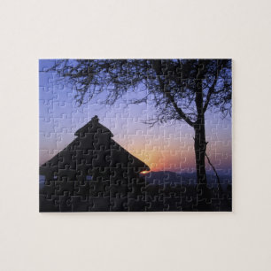 Puzzle Afrique, Éthiopie, région du fleuve Omo, Coucher d