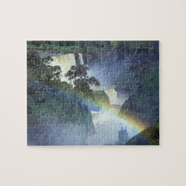 Puzzle Afrique, Éthiopie, rivière Nil Bleu, cataracte. (Horizontal)
