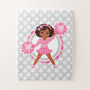 Puzzle Afro-Américain Pom-pom girl rose - Cute Cheval