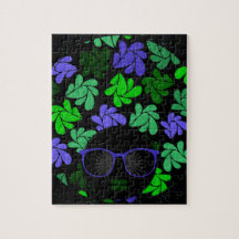 Afro Diva Vert & Bleu