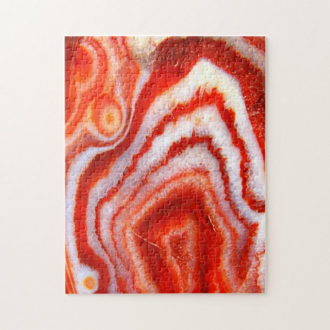 Puzzle Agate Orange Sanguine. (Vertical)