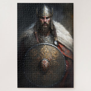 Puzzle AI Viking Warrior Holding Shield