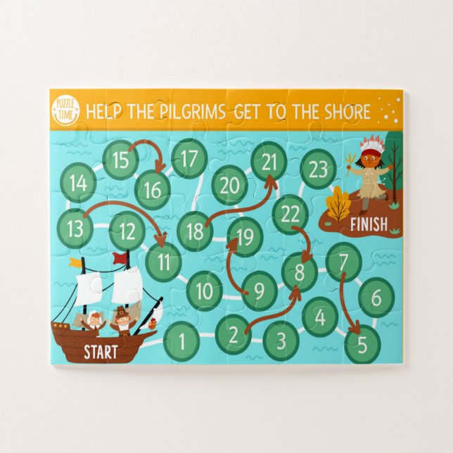 Puzzle Aide de Thanksgiving pour les pèlerins pour attein (Horizontal)