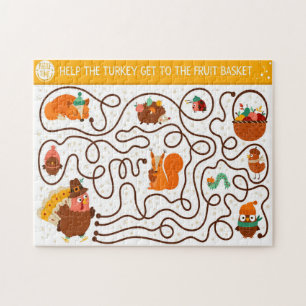 Puzzle Aider la dinde de Thanksgiving à trouver les enfan