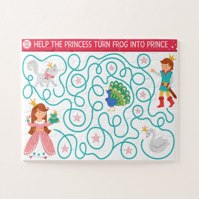 Puzzle Aider la princesse à transformer la grenouille en  (Horizontal)