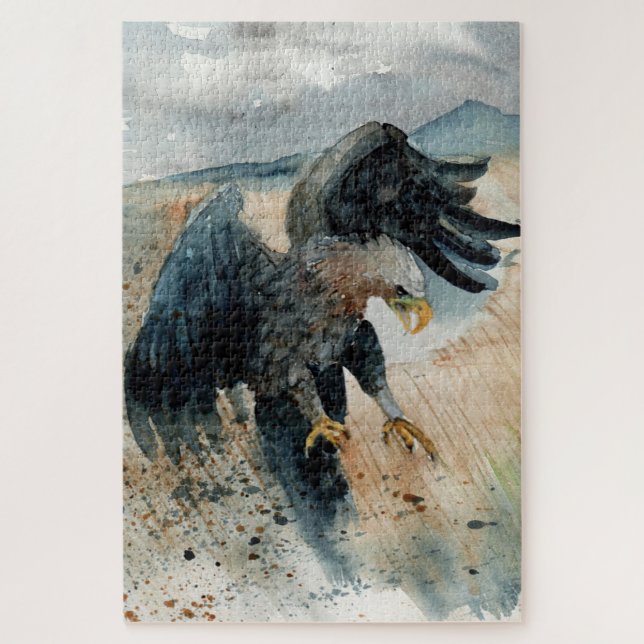 Puzzle aigle aquarelle (Vertical)
