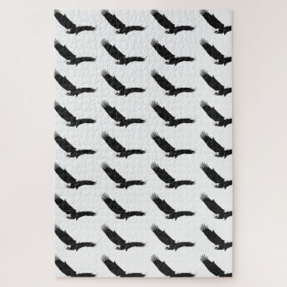 Puzzle Aigle d'atterrissage noir et blanc