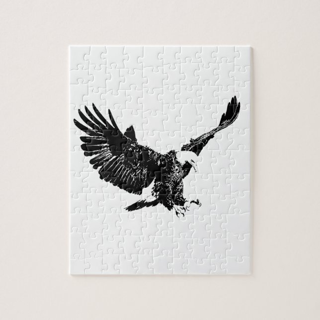 Puzzle Aigle noir et blanc (Vertical)