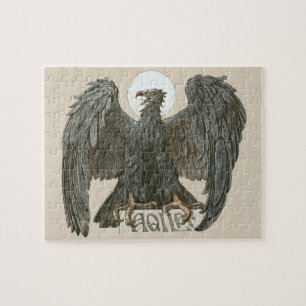 Puzzle Aigle vintage Art Nouveau, Oiseaux de Prey