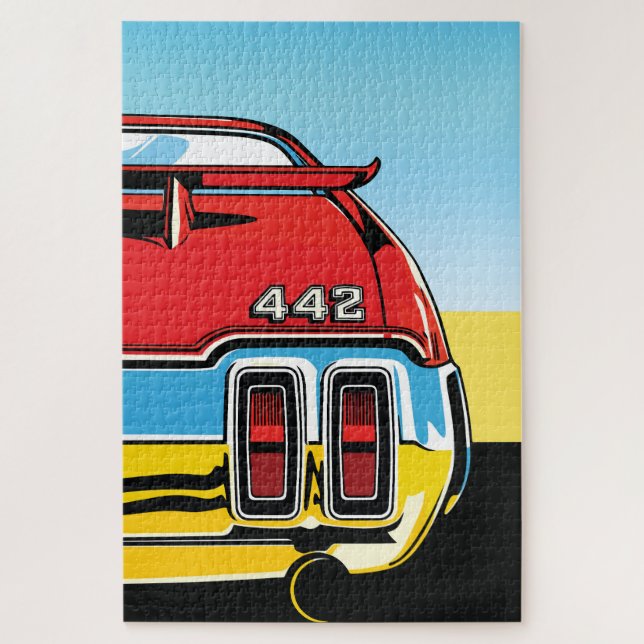 Puzzle Aile arrière de Muscle Car 442 Impression Pop Art  (Vertical)