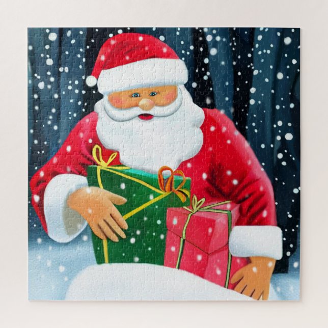 Puzzle Aimant Flexible Joyeux Noël - Père Noël (Vertical)