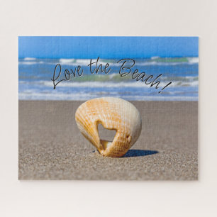 Puzzle Aimez la plage ! Love Shell sur le sable à la plag