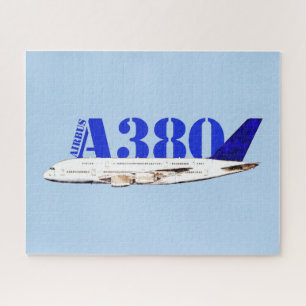 Puzzle Airbus A380 Dessin d'aquarelle d'avion