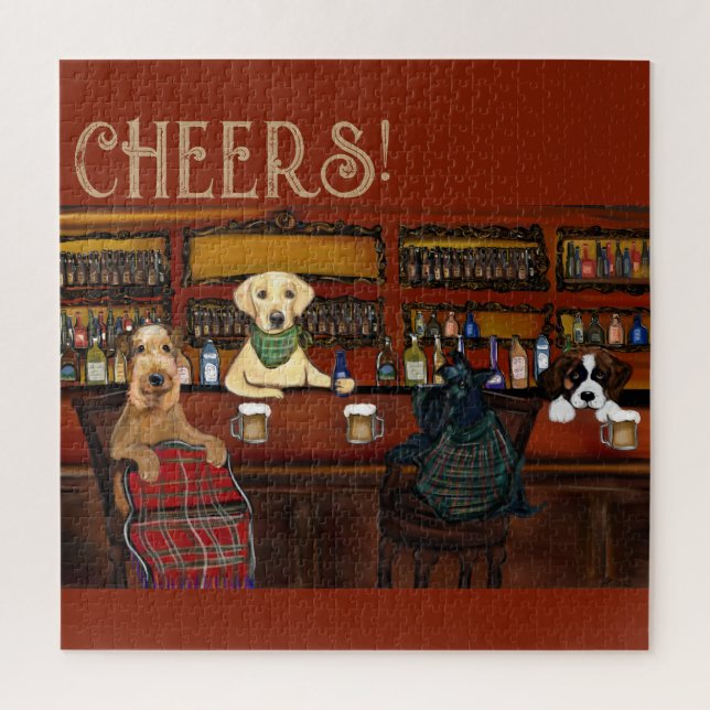 PUZZLE AIREDALE TERRIER & AMIS (Vertical)