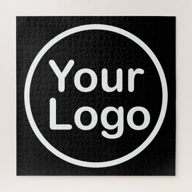 Puzzle Ajouter votre propre logo | Arrière - plan noir (Vertical)