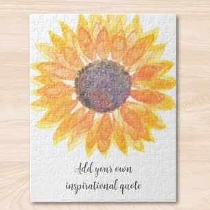 Puzzle Ajoutez Votre Propre Citation Inspirante Tournesol