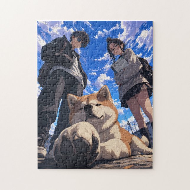 Puzzle Akita Anime (Vertical)