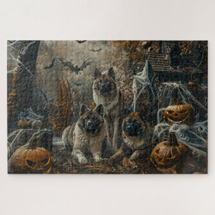 Puzzle Akita Nuit d'Halloween Délice Canin