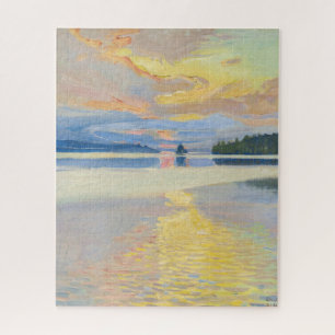 Puzzle Akseli Gallen-Kallela - Coucher de soleil sur le l