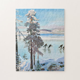 Puzzle Akseli Gallen-Kallela - Skaters près de Kalela Sho