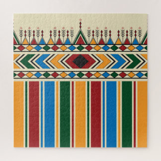 Puzzle Al-Qatt Al-Asiri a inspiré le motif géométrique.