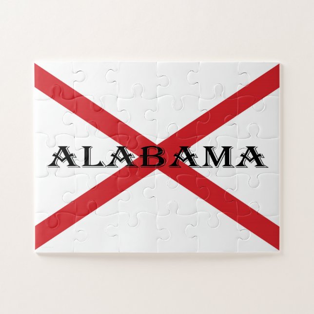 Puzzle Alabama et drapeau 11x14 jpcnt 30pc (Horizontal)