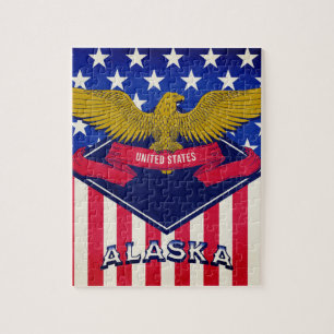 Puzzle Alaska USA Flag