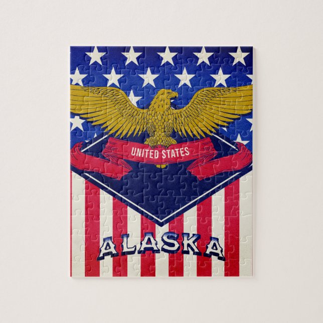 Puzzle Alaska USA Flag   (Vertical)