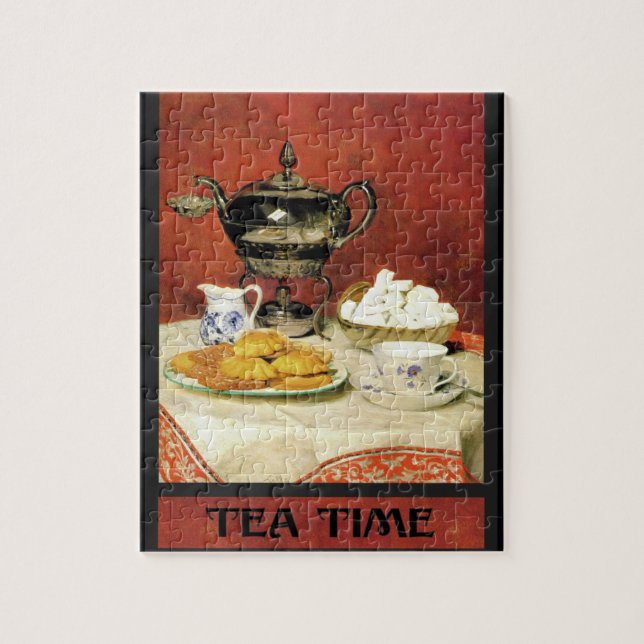 Puzzle Albert Samuel Anker ~ Tea Time Postcard (Vertical)