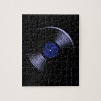 Puzzle Album rétro Vinyl Record en bleu