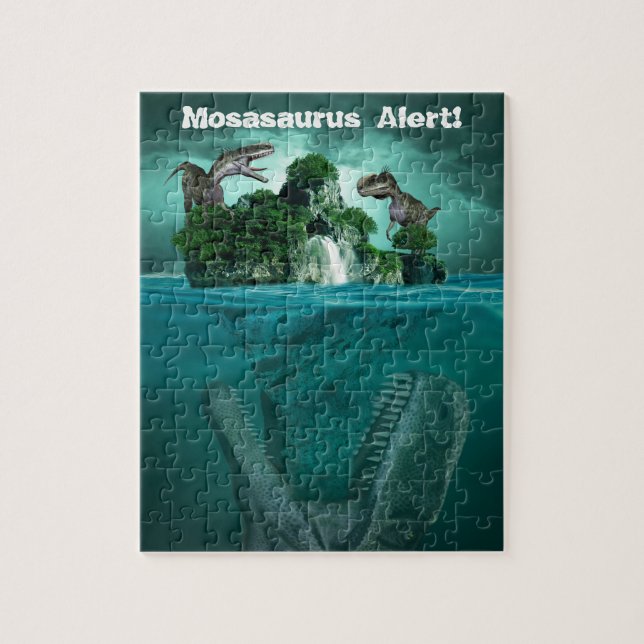 Puzzle Alerte Mosasaurus ! Dinosaure (Vertical)