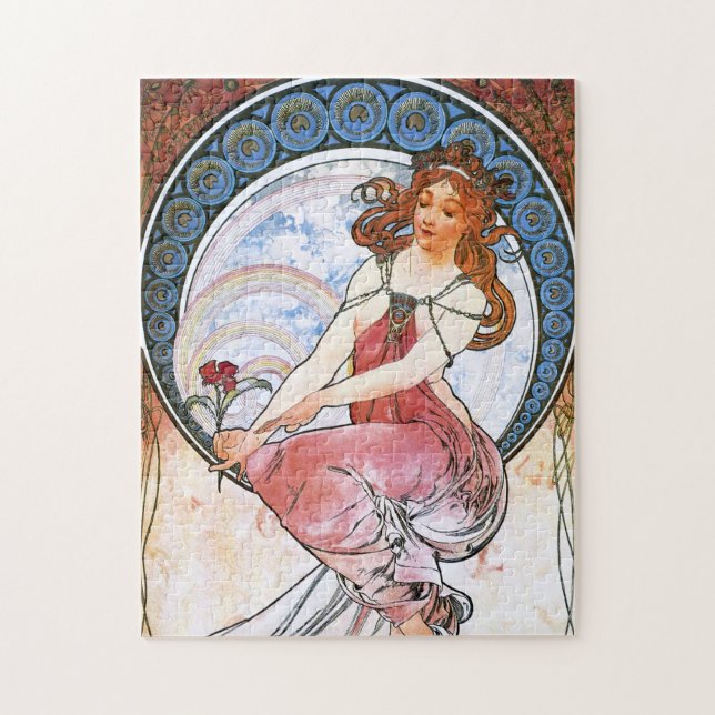 Puzzle Alfons Mucha : Muse de la peinture (Vertical)