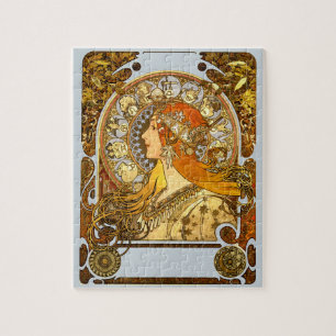 Puzzle Alfonse Mucha Zodiac Art nouveau femme