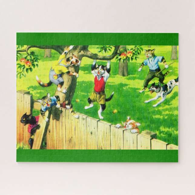 Puzzle Alfred Mainzer chats escalade un pommier (Horizontal)