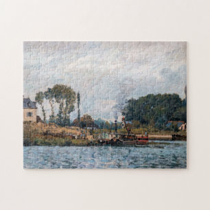 Puzzle Alfred Sisley - Bateaux à l'écluse de Bougival