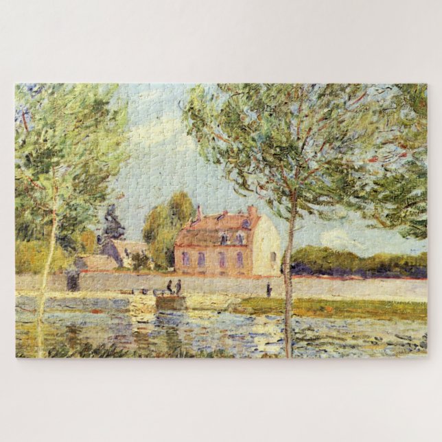 Puzzle Alfred Sisley Maisons sur les rives du Loing (Horizontal)