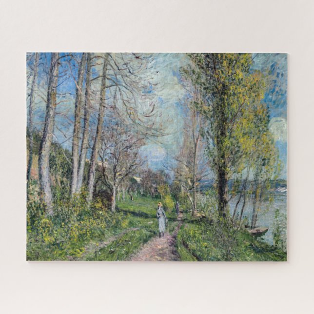 Puzzle Alfred Sisley - Rives de la Seine à By (Horizontal)
