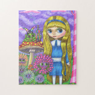 Puzzle Alice au pays des merveilles, Caterpillar, Fleurs