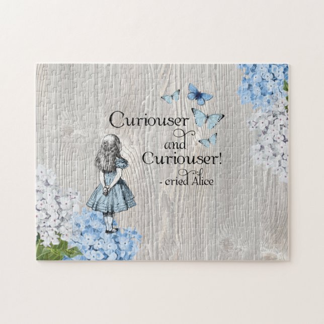 Puzzle Alice au pays des merveilles Curiouser Floral Jigs (Horizontal)
