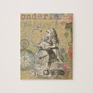 Puzzle Alice au pays des merveilles Flamant rose classiqu