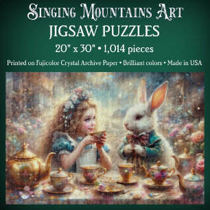 Puzzle Alice au Pays des Merveilles Lapin Blanc Magique