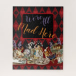 Puzzle Alice au pays des merveilles Mad Cheshire Chat<br><div class="desc">Ce nouveau design coloré est basé sur des dessins classiques d'Alice au pays des merveilles,  datant des années 1800,  montrant la fête du thé fou avec Alice,  le Chapeau Mad,  le Cheshire Cat,  le Lapin Blanc ainsi qu'une variété de personnages. De Alice au pays des merveilles par Lewis Carroll.</div>