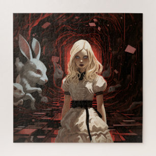Puzzle Alice au pays des merveilles Sombre surréaliste