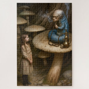 Puzzle Alice et la chenille fumant le narguilé