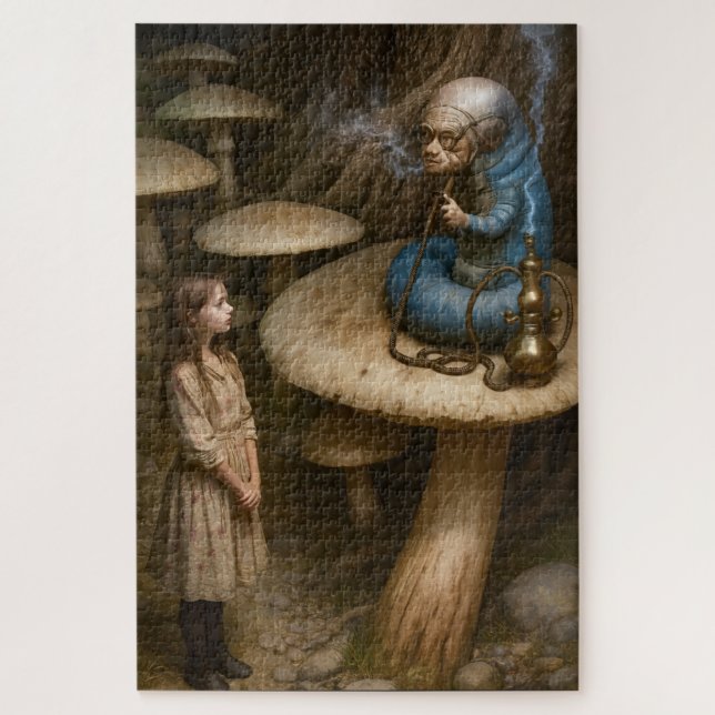 Puzzle Alice et la chenille fumant le narguilé (Vertical)